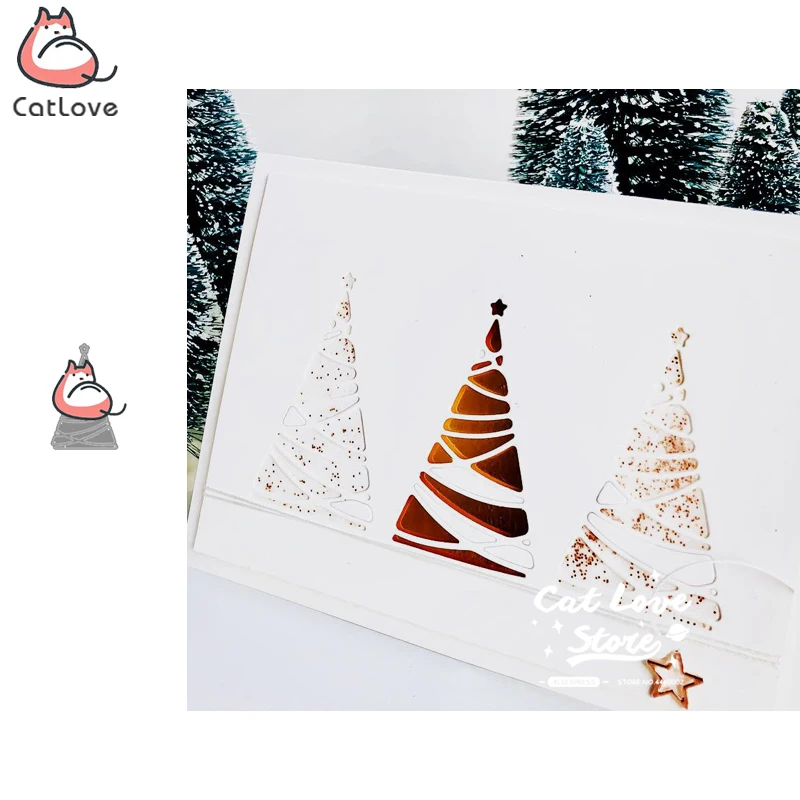 Металлические Вырубные штампы в виде рождественской елки искусственные вырубки