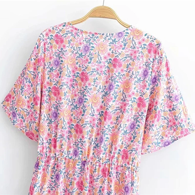 Ellacey новинка 2020 модное весеннее летнее платье для отдыха винтажное розовое с