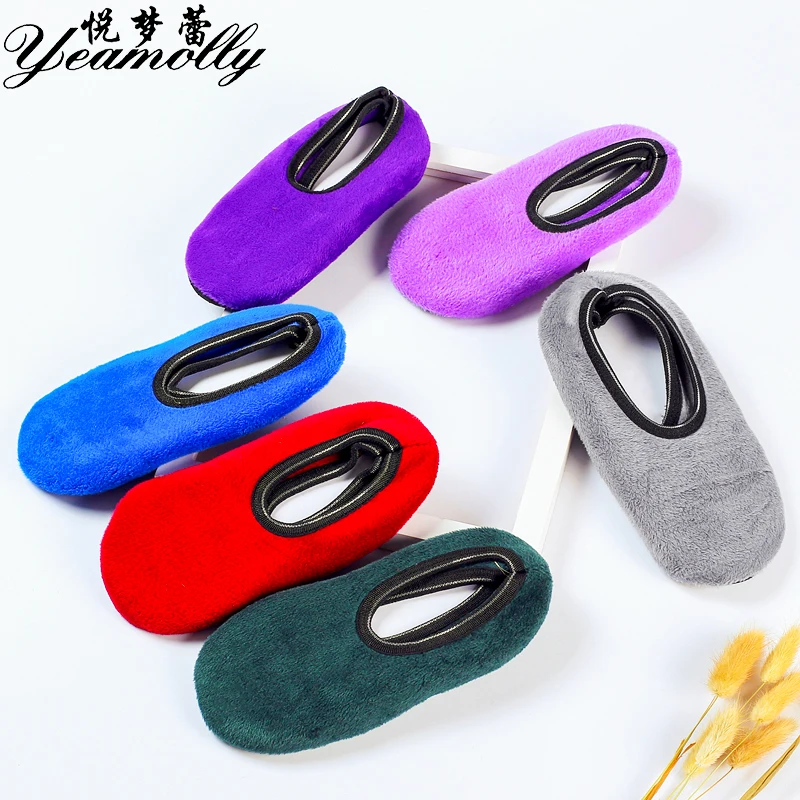 YEAMOLLY дозирующие Нескользящие плюс бархатные теплые носки для пола взрослых