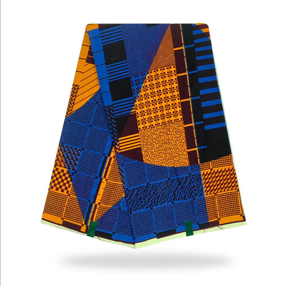 

2021 New Ankara African Real Wax Fabrics Nigerian Wax Print High Quality 100%cotton Ghana wax Style Fabrics For Patchwork F10-15