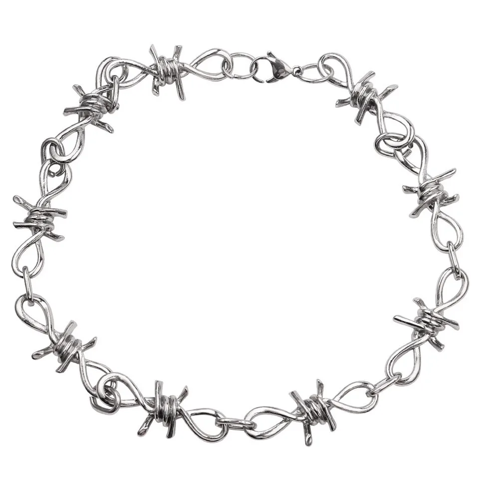 necklace 24 стиля, Харадзюку, хип-хоп, пламя, слои, крест, ключица, ожерелье, лезвие, шипы, замок, унисекс, Очаровательная цепочка, рок, панк, ювелирное изделие, подарок - Окраска металла: necklace