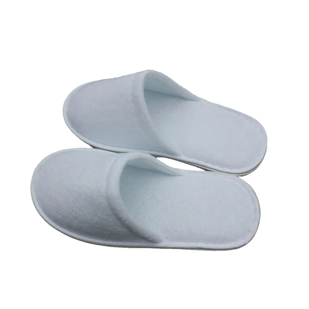 

1 Pair Hotel Travel Comfortable Cotton Home Slippers Hotel Sanitary Guest Use Shoes Fluffy Closed Men Women Disposable Slippers