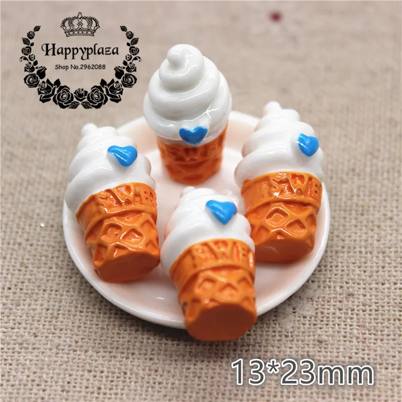 10 шт. 3D смолы сердце мороженое чашки моделирование миниатюрный еда Искусство DIY