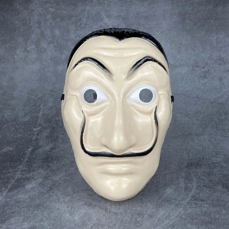 

La Casa De Papel Money Heist Cosplay Mask Dali Masks Halloween Party Half Face Mask Prop