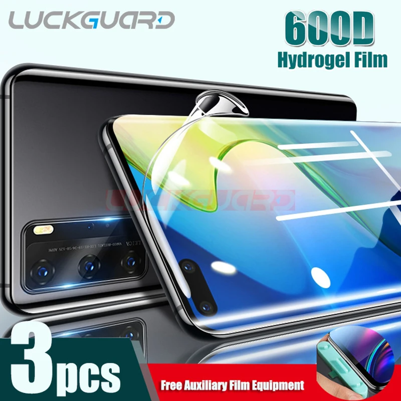 Мягкая Гидрогелевая пленка для Huawei P20 P30 P40 Pro P9 P10 Plus 600D 3 шт. | Мобильные телефоны и