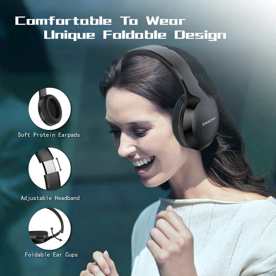 Беспроводные наушники с большими наушниками BlackWirless Stereo Music Gamer гарнитура Bluetooth 5 0