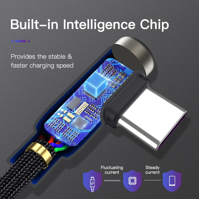 KUULAA PD 60 Вт Кабель Переходник USB C на кабель с разъемом Type функцией быстрой зарядки 3