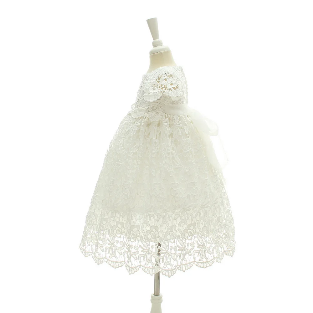 Brand 3pcs Baby Girls Dresses Cape Cardigan Girl 1 Year Birthday Baptism Clothes Lace Christening Ball Gown RBF184002 | Детская одежда