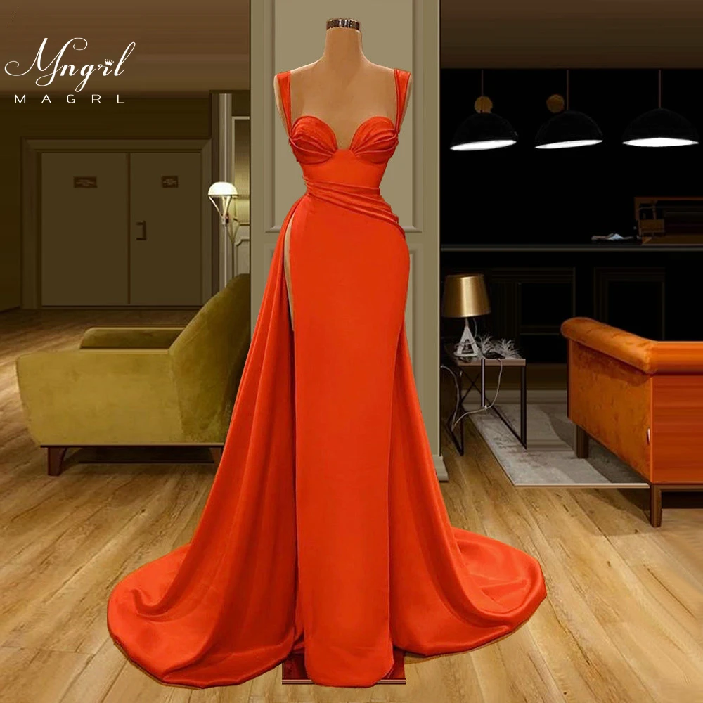 

MNGRL Luxury Evening Dress One-shoulder Long Sleeves Hand-applied Diamonds Glittering 2021 New Evening Dress Party Dress