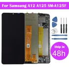 ЖК-дисплей 6,5 дюйма для Samsung Galaxy A12 LCD A125F SM-A125F A125, ЖК-дисплей с сенсорным экраном и дигитайзером для Samsung A12, ЖК-экран