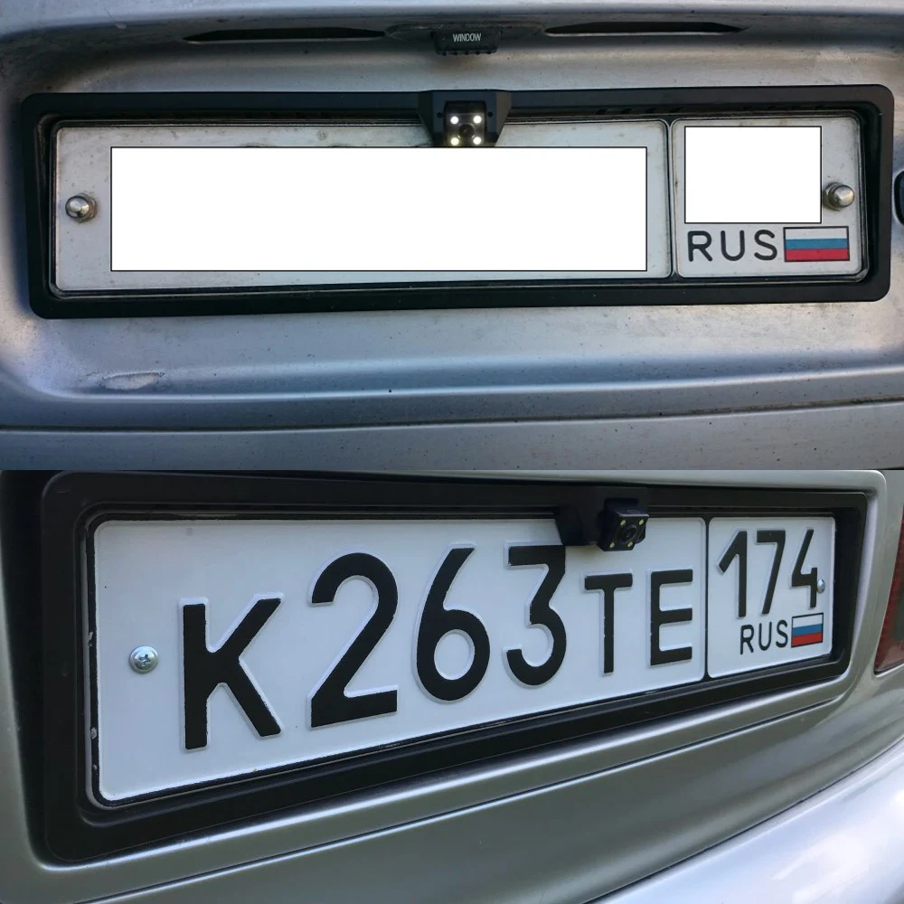 Высокое качество, HD динамическая траектория пластина рамка Автомобильная камера заднего вида с хорошим ночным видением
