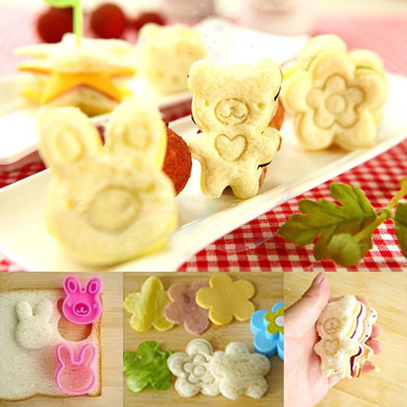 3 шт./компл. форма для хлеба в виде животных симпатичный кролик медведь цветок