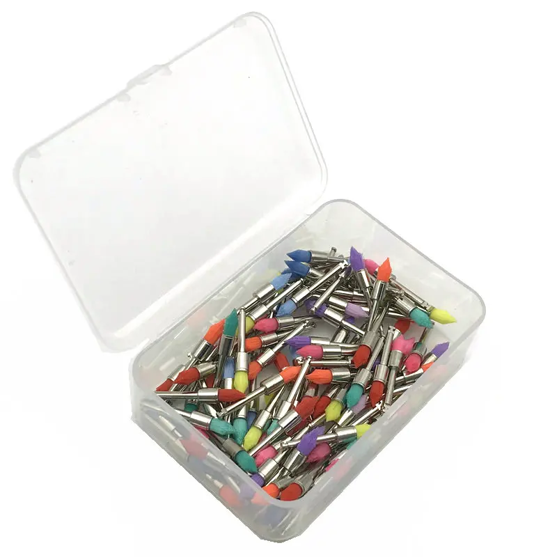 100 шт. Стоматологическая цветная нейлоновая защелка острая полировка щеток щетка