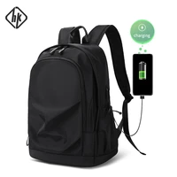 hk waterproof backpack men usb charging travel business bag fit 15 6 inch laptop with anti theft pocket high capacity school bag