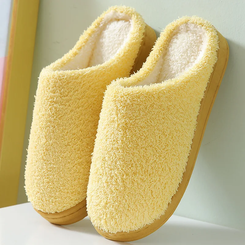 

Furry Slippers Men Women Winter Slippers for Home Indoor House Fur Shoes Gray Dark Blue Pink Green Fluffy Slippers Pure Color