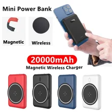 15W Mini Magnetic Wireless Power Bank 20000mAh PD Fast Charging Portable Charger External Battery Powerbank For iPhone 12 13 pro