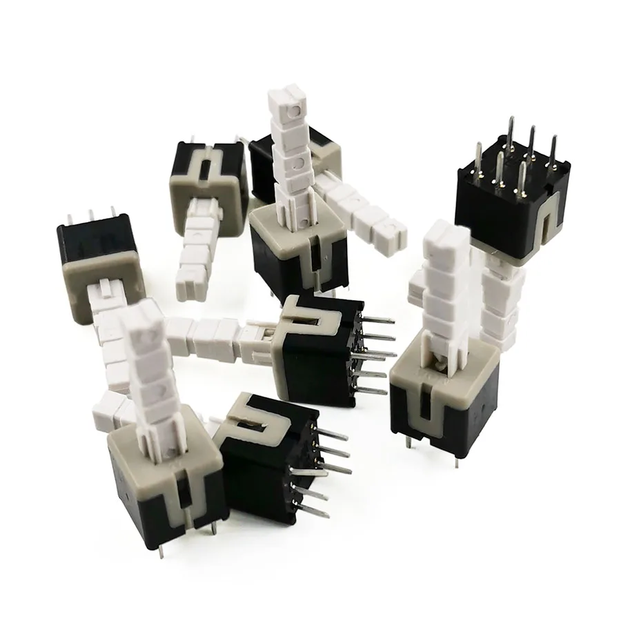 

8.5 X 8.5 X 24mm Sound Console Push Button Switch 3.3mm Square Head Handle Height 16mm Total Height 24mm
