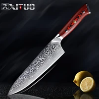 xituo damascus kitchen chef knife 8 inch japanese meat cleaver slice utility knives exquisite gift with knife cover cookingtool