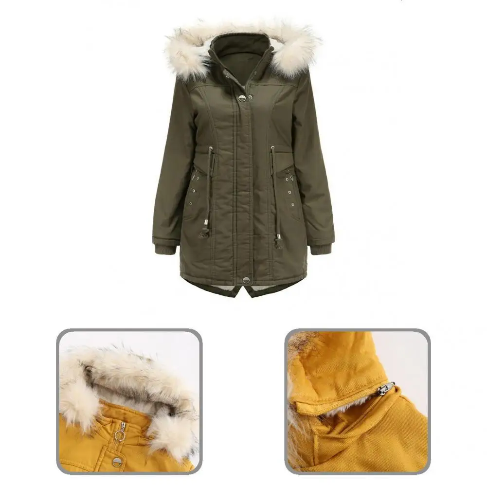 

Long Sleeve Wear Resistant Elegant Ribbing Cuff Winter Coat for School