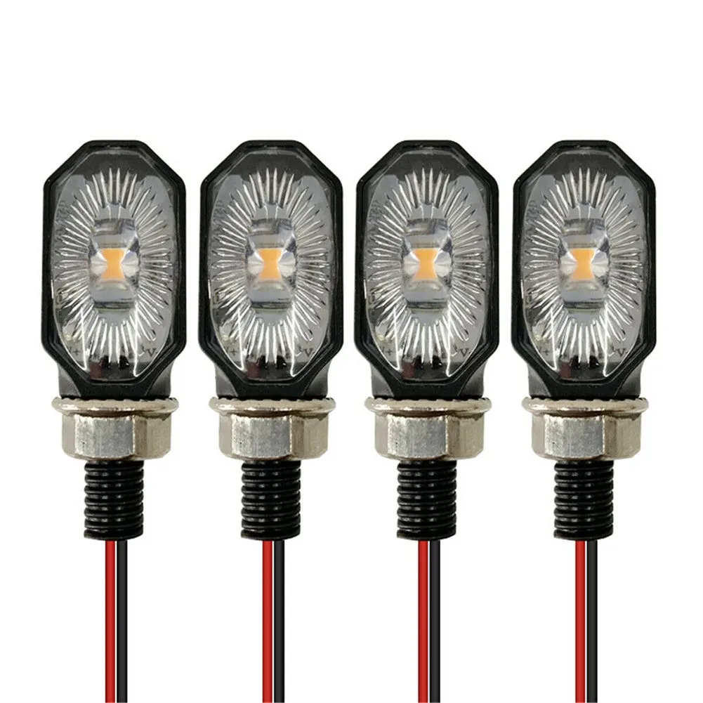 

25cm Motorcycle Turn Lights 4pcs ABS+PC IP67 Indicators Motorbike Lights Lamps M10