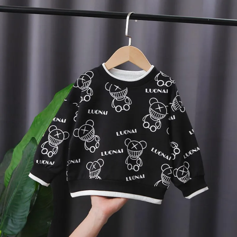 

Girl Print Cartoon Sweater Infant Boy Spring Autumn New Long Sleeve Clothing Jacket Children Tops Kid Baby Leisure Pullover Coat