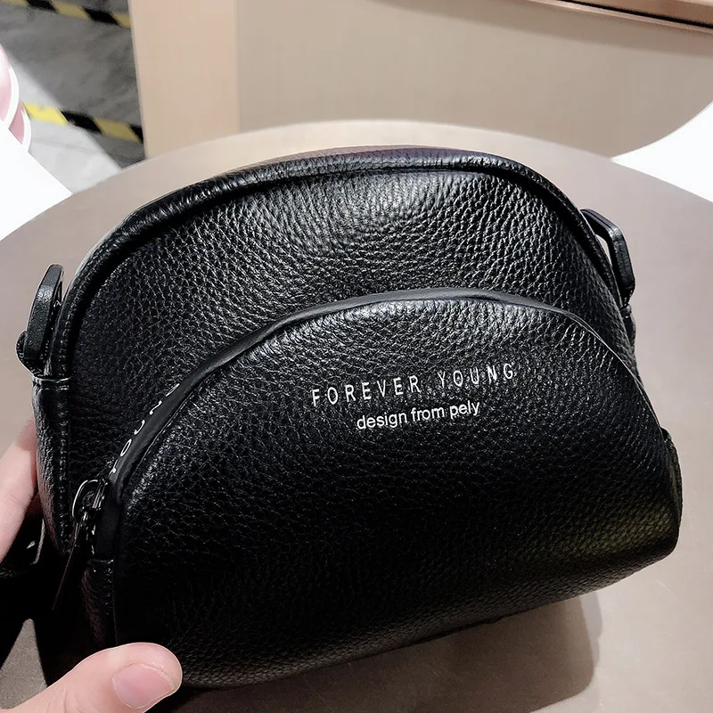 Женская сумка-мессенджер из натуральной кожи Маленькая вечерняя сумка через