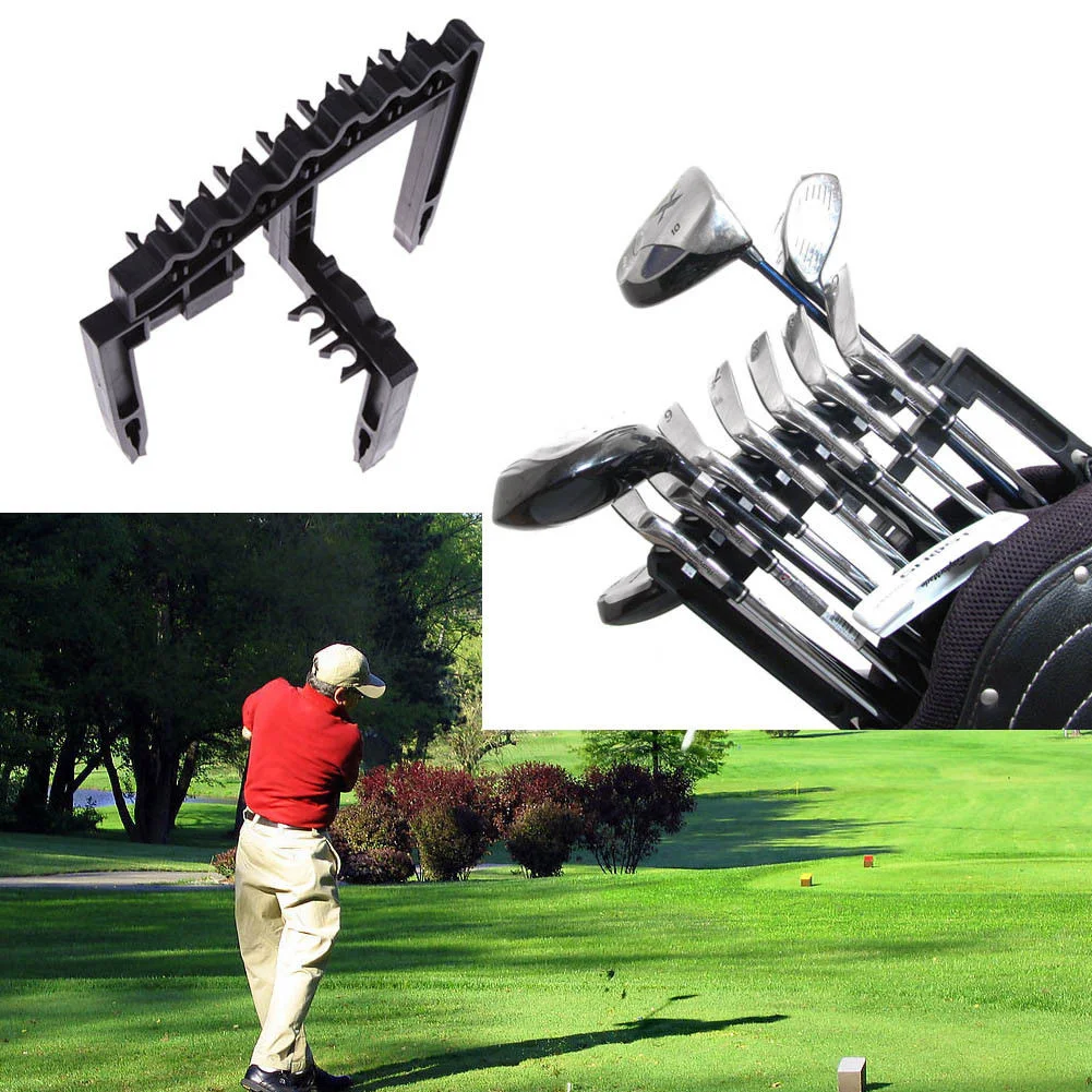 

Durable Organizer Detachable Putter Clip Large Capacity Golf Club Holder Training Aids Black Stacker Rack Stand Clamp Outdoor
