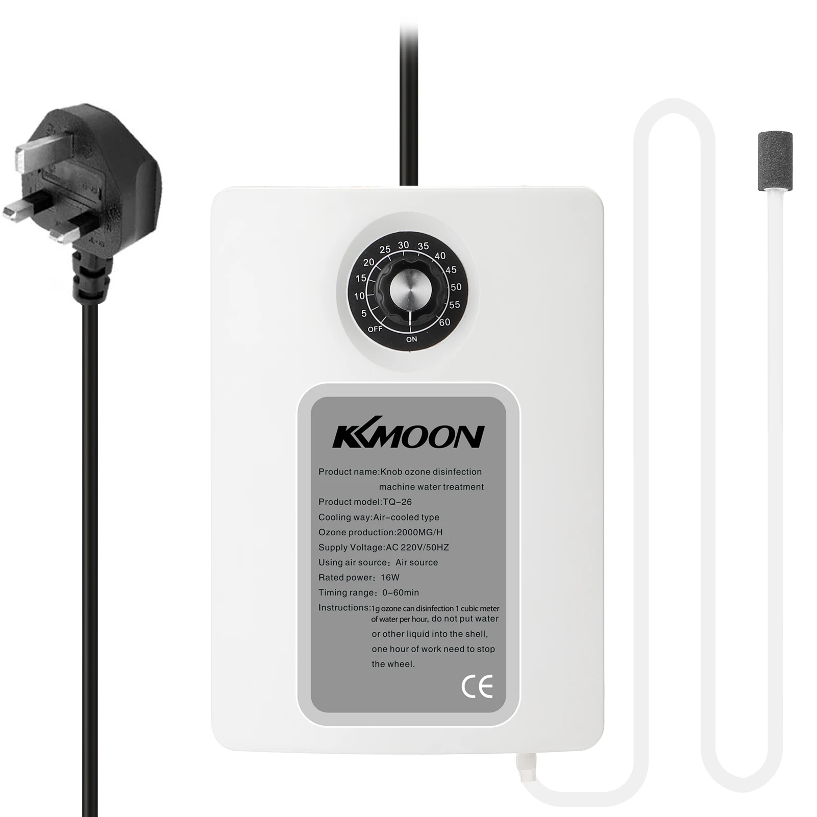 

Генератор озона KKmoon TQ-26 Active, очиститель воздуха 2000 мг/ч, подготовка еды, эффективный генератор озона, ионизатор