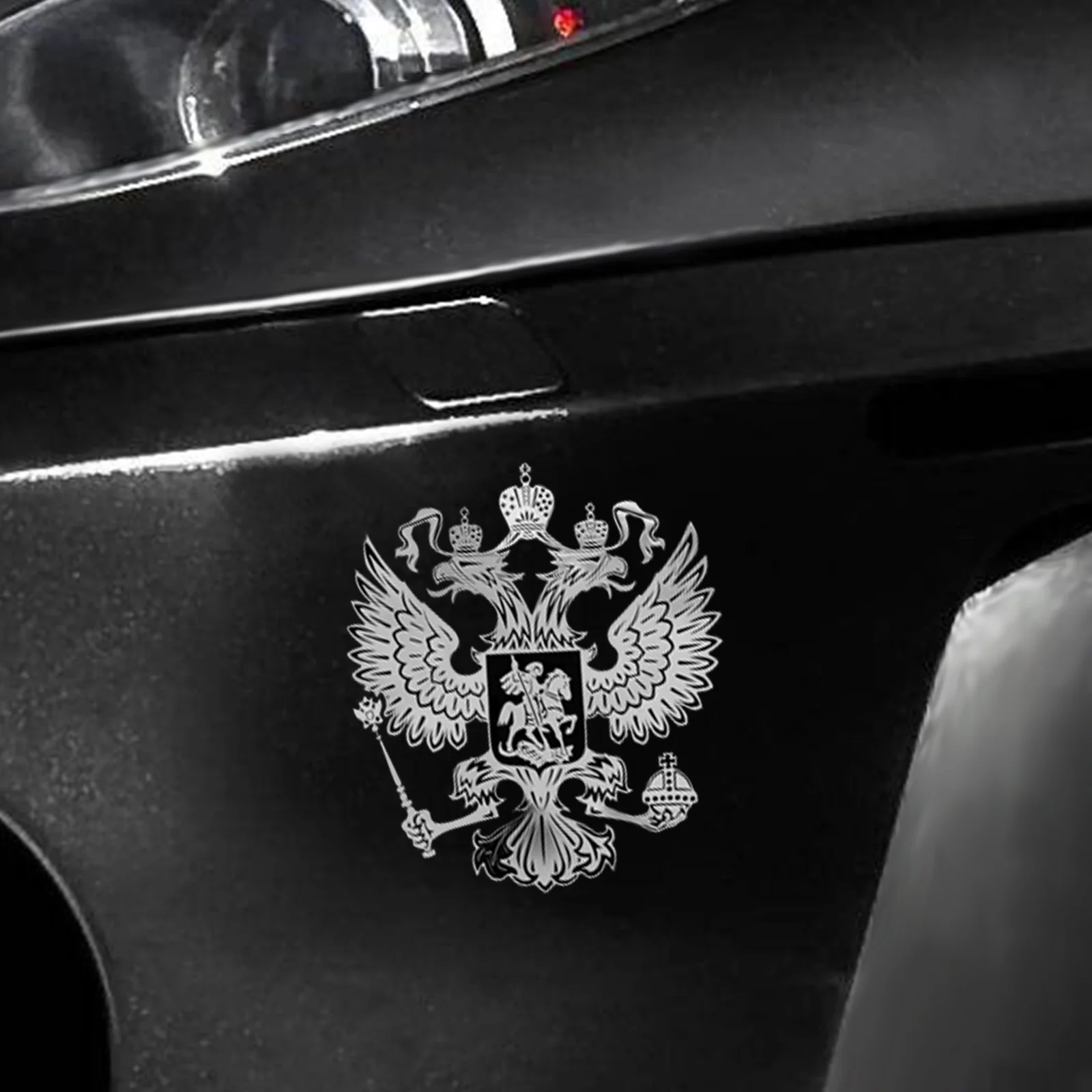 1 шт. герб Россия никелевая Металлическая Автомобильная наклейка s наклейки