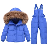 new style children down coat jacket jumpsuits kids toddler girl boy down 2pcs winter outfit suit warm baby sets parka ws1795