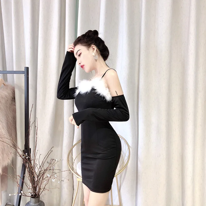 

COIGARSAM Sexy Women dress Vintage Backless Spaghetti Strap Dresses Black 9828