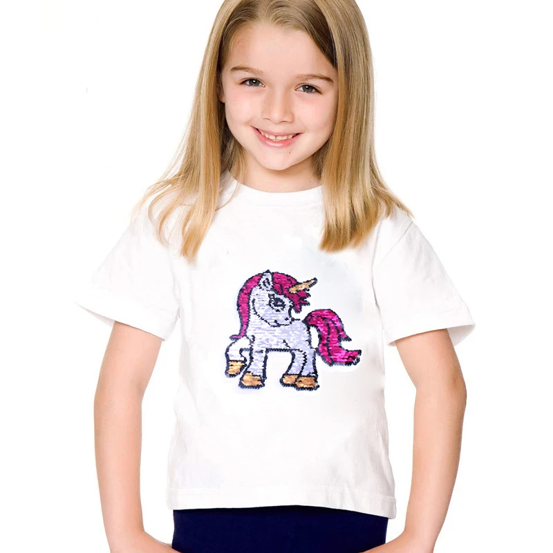 

Prajna Unicorn Sequin Patches Reversible Change Color Sequined Patches For Clothing Accessories DIY Cartoon Patch On T-shirts