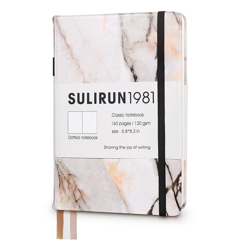 

A5 Marble pattern Bandage Dots line pages Diary Working with pockets Meeting minutes Notebook journal 80 Sheets Dotted Handbook