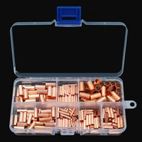 250pcs 7 size cold pressed copper connecting pipe wire joint direct connection pressure pipe