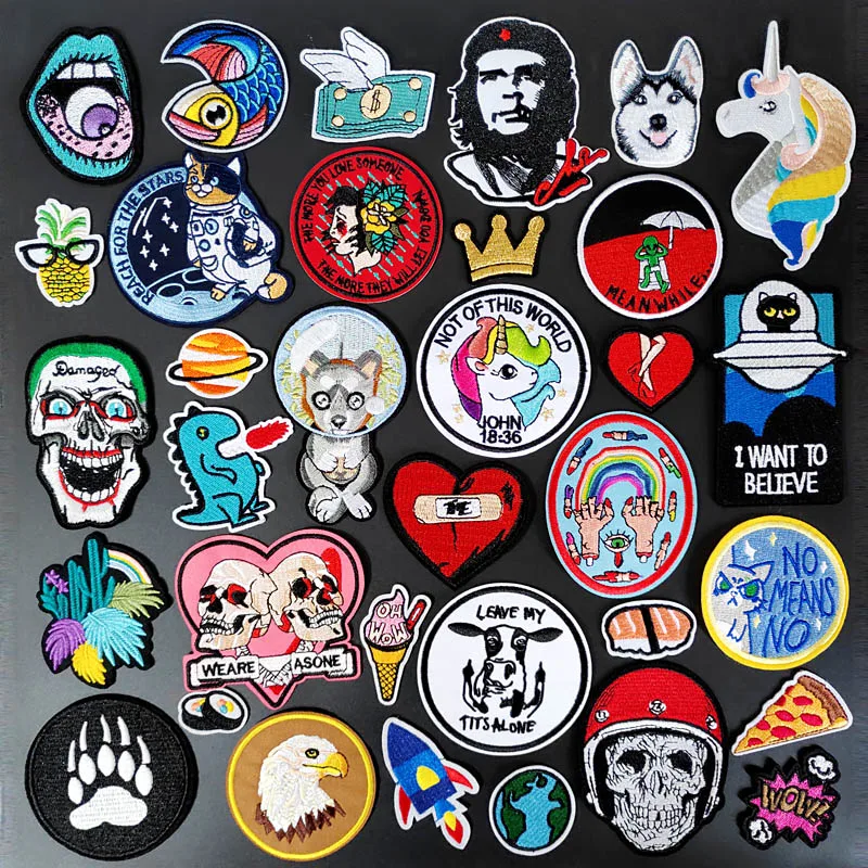 HEART DOG DIY Cloth Badges Mend Decorate Iron On Patch Clothes Apparel Sewing Decoration Applique Sew On Patches For Clothing