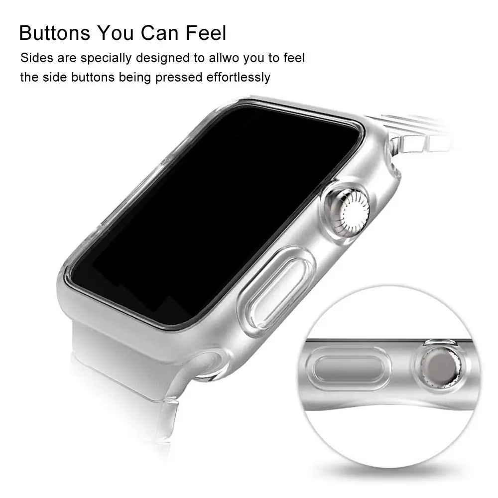 Защитный чехол для Apple Watch, версии 5/4/3/2/1 40 мм 44 к царапинам мягкий силиконовый чехол s для наручных часов iWatch, версия 3, 2, 42 мм, 38 мм