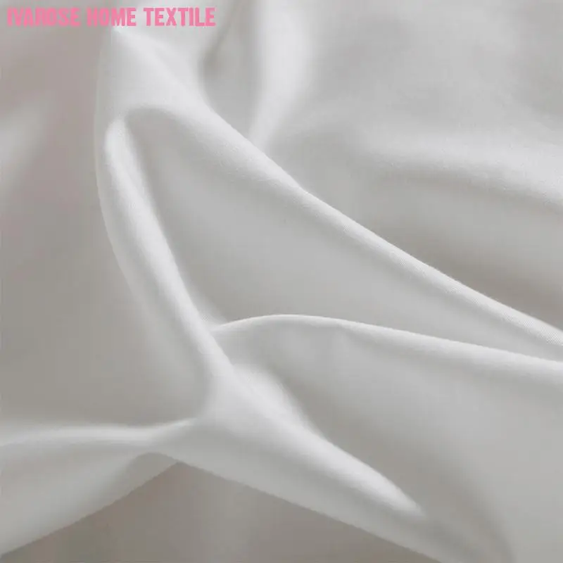 

Hotel Solid White Color 4/6Pcs Bedding set Twin Queen King size Premium 600TC Egyptian Cotton Duvet Cover Bed Sheet Pillow shams