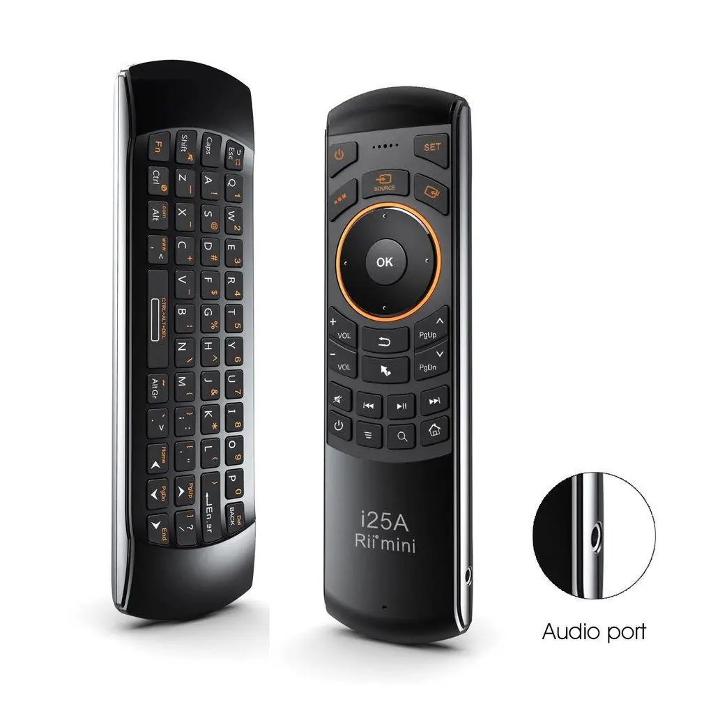

i25A 4 in 1 Mini Wireless Keyboard + Fly Mouse + IR Remote + Audio Feature E