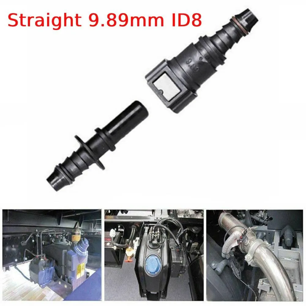 Straight 9.89mm ID8 Car Fuel Line Hose Pipe Coupler Quick Release Connector Kit Automobile Gasoline Diesel Connection Quick