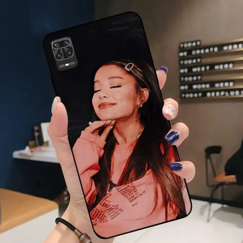 

Ariana Grande Black Silicone Phone Case For Redmi 7 8 9 A K20 30 Pro Note 8 9 Pro 9s