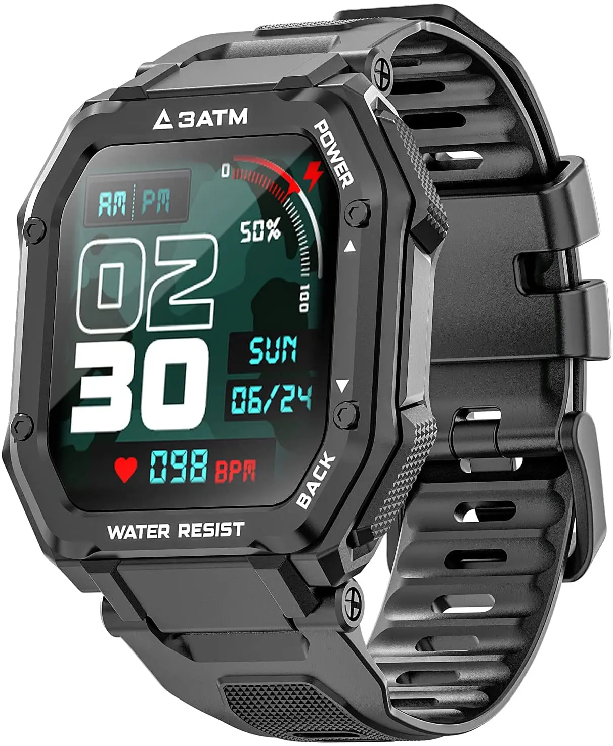 

Smart Watches for Men Women, Activing Fitness Tracker with Heart Rate Blood Oxygen Monitoring 3ATM Waterproof 1.69 inch Full