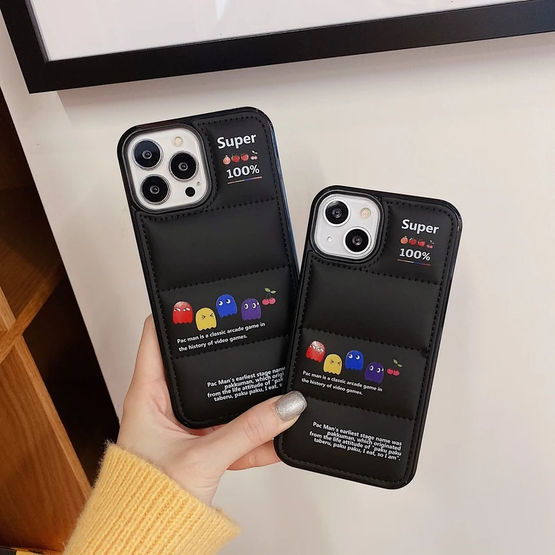 

Модный брендовый чехол-пуховик для телефона iPhone 13, 12, 11 Pro Max, X, XS, XR, 7, 8 Plus, SE 2020, чехол-пуховик, мягкий силиконовый чехол