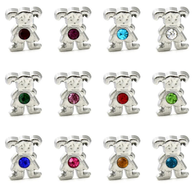 

20Pcs/Lot Little Girl Alloy Floating Charms Hand-made DIY for Glass Lockets