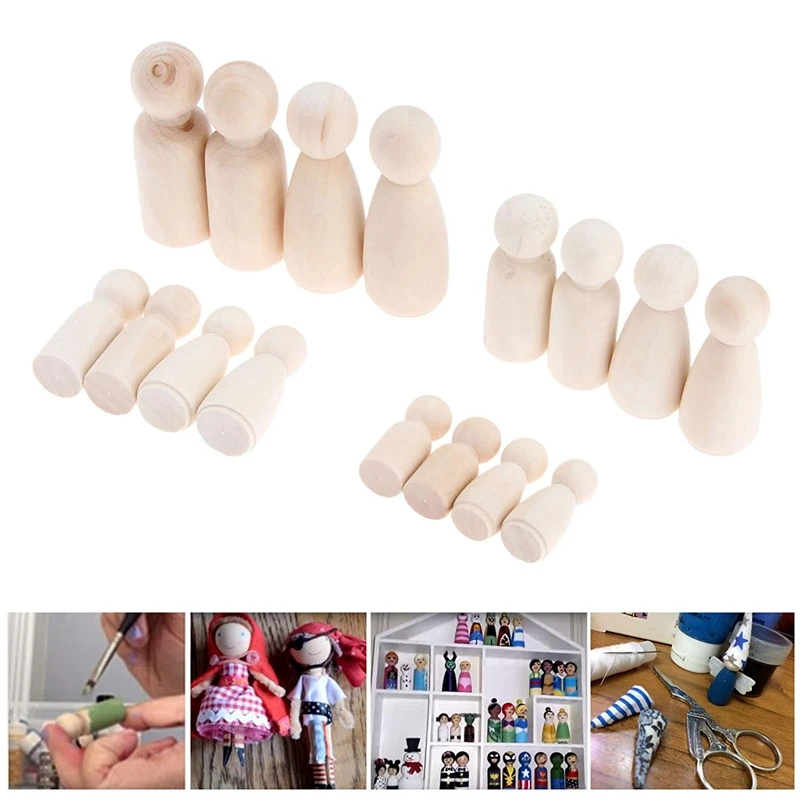 16 шт люди формы мужские и женские декоративные деревянные куклы людей
