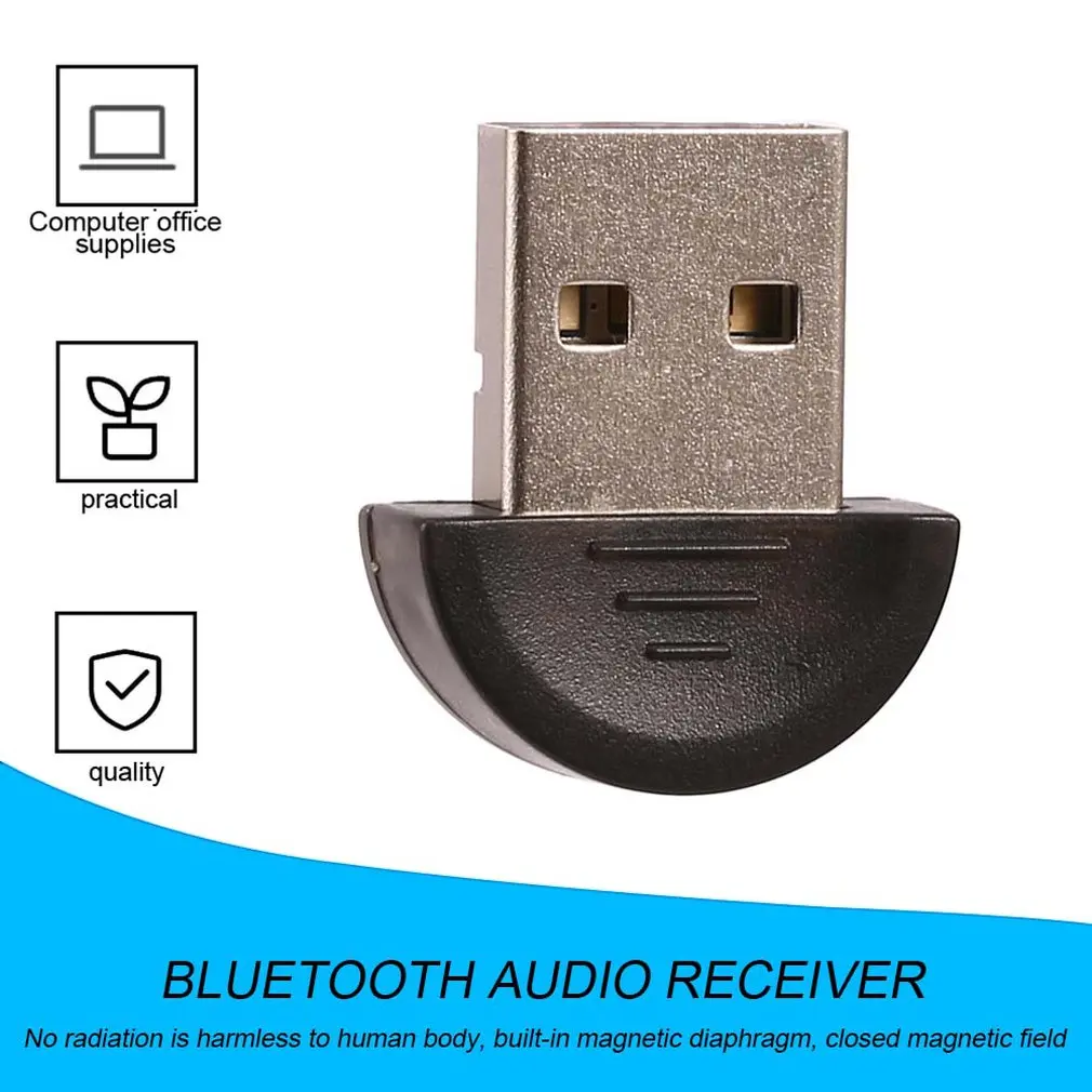 Мини USB Bluetooth адаптер беспроводной ключ V2.0 для ноутбука ПК Win 7/8/10/XP V2.1 3 5 мм NFC аудио