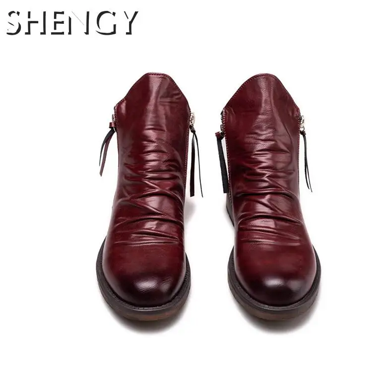 Ботинки мужские уличные водонепроницаемые Классические повседневные ботинки на