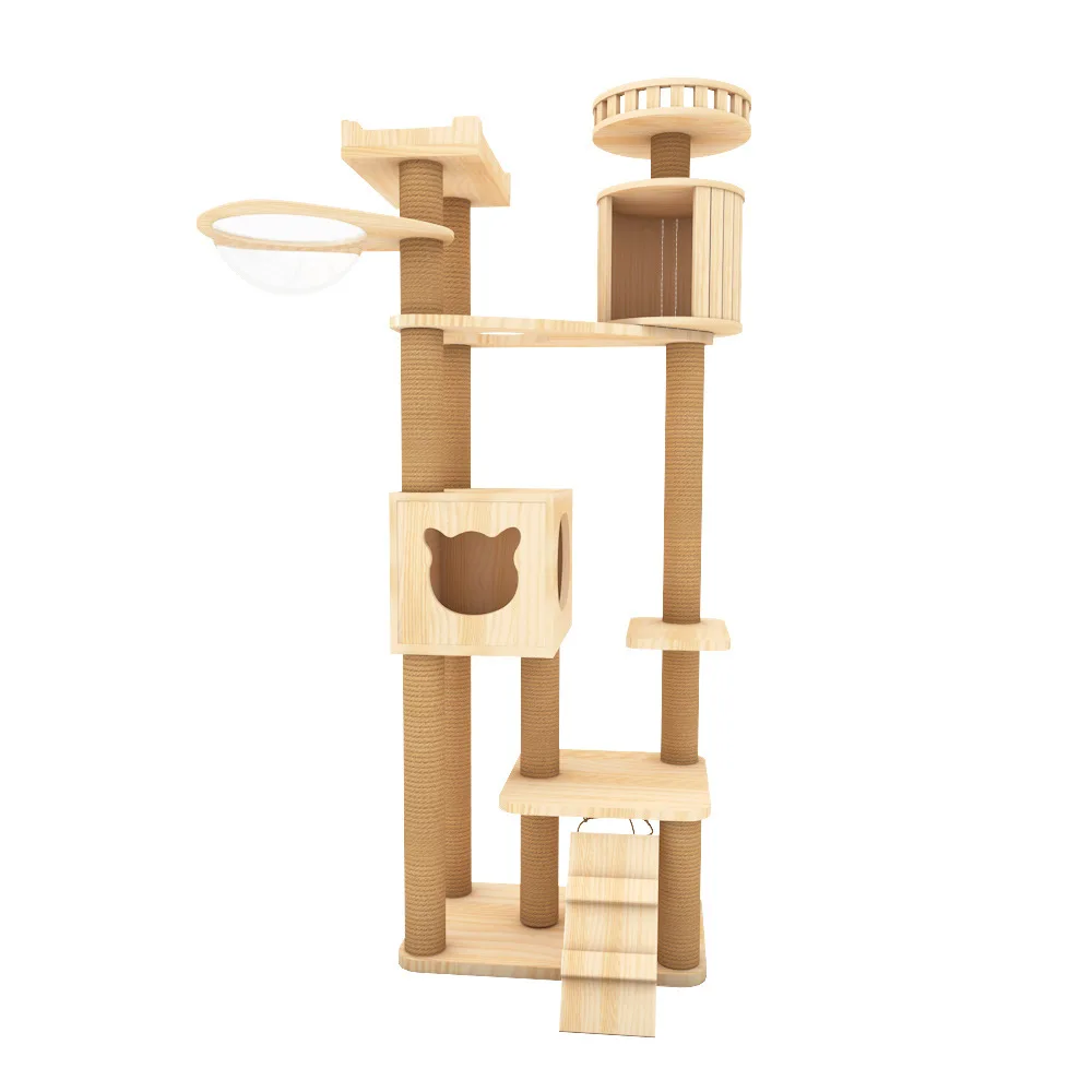 Рама для скалолазания кошек из цельного дерева космическая капсула большая