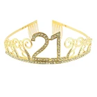 Тиара, корона, повязка на голову для 21-го дня рождения, украшение для вечевечерние