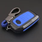 Углеродное волокно чехол для дистанционного ключа от машины Обложка для Toyota Chr C-hr Land Cruiser 200 Avensis Auris Corolla 2 и 3 кнопки ключ кожух цепной передачи