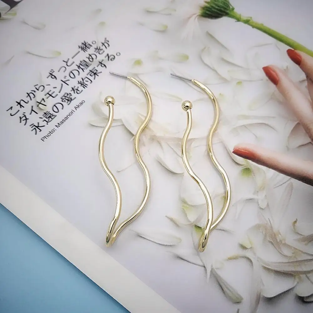 Новое поступление 2020 Золотые серьги модные ювелирные изделия свадебные вечерние